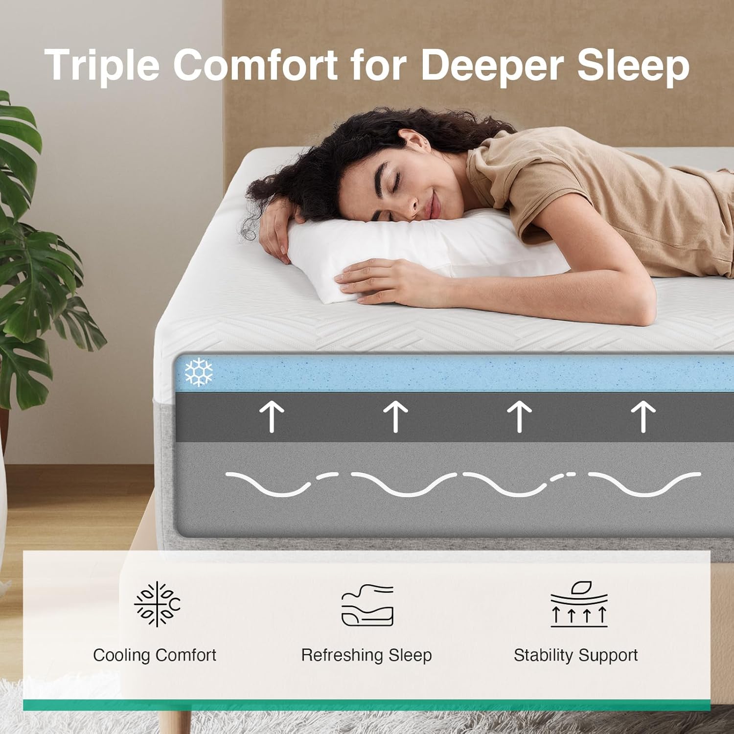 Novilla Full Mattress - 12 Inch Gel Memory Foam for Cool Comfort & Pressure Relief | Medium Plush Feel