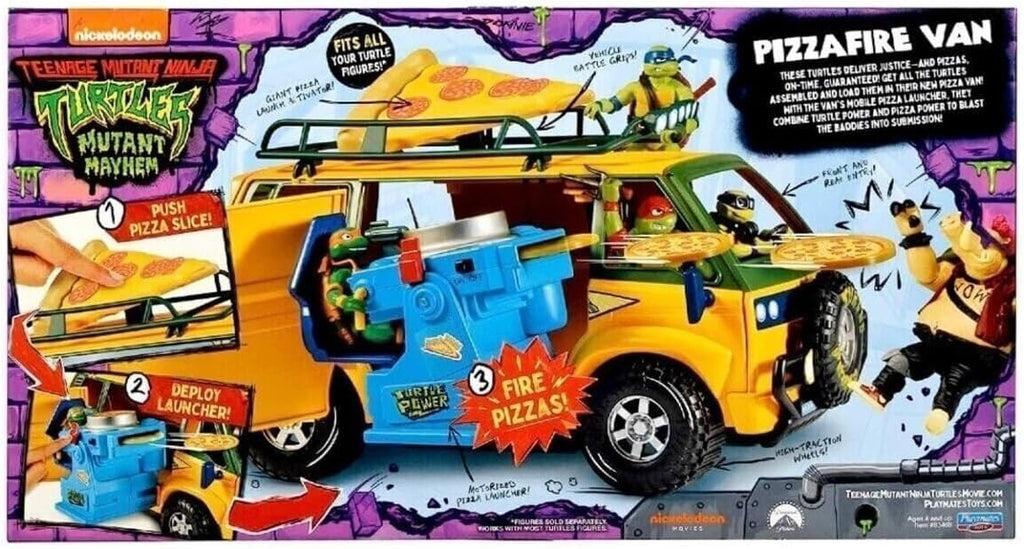 Playmates Toys Teenage Mutant Ninja Turtles Pizza Fire Delivery Van - Fun Action Playset for Kids