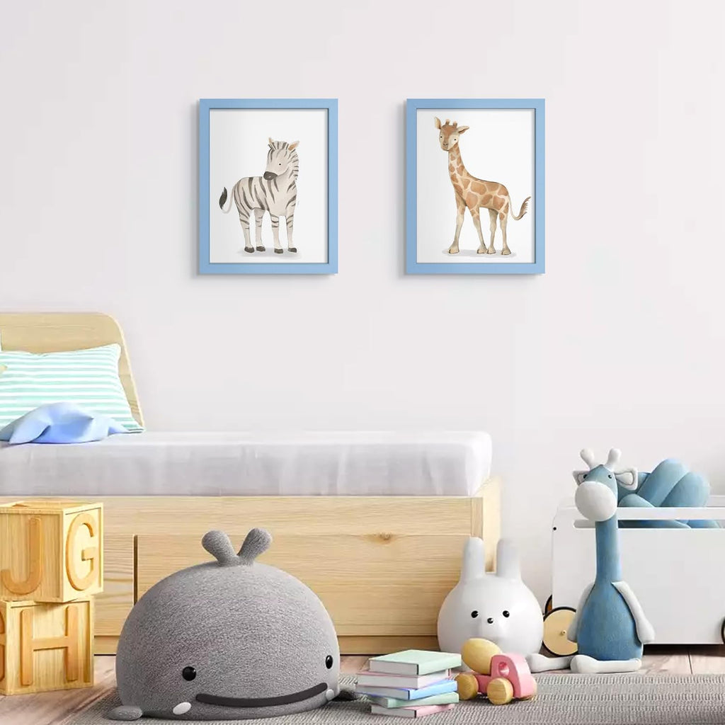 Upsimples 8.5x11 Picture Frame - Versatile Display for 6x8 Photos with Mat or 8.5x11 Without - Blue, 1 Pack