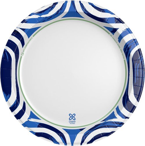 Dixie Paper Plates - Heavy Duty 10 Inch, 44 Count | 3X Stronger, Microwave-Safe & Soak-Proof