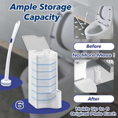 Clorox Toilet Holder - Space-Saving Wall-Mount & Free-Standing Storage | 2-Pack for Disposable Scrubbing Pads