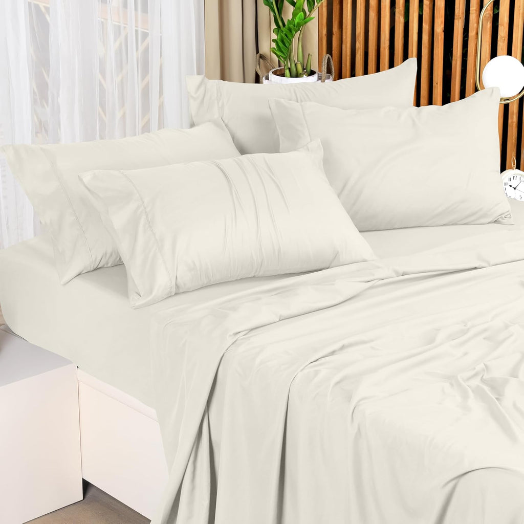Utopia Bedding Queen Size Sheet Set - Soft & Breathable Microfiber, 4-Piece Ivory Collection