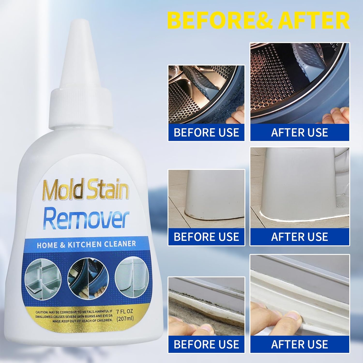 Skiennix Washing Machine Cleaner - Heavy Duty Stain Removal Gel for Home Use | 7 Fl Oz