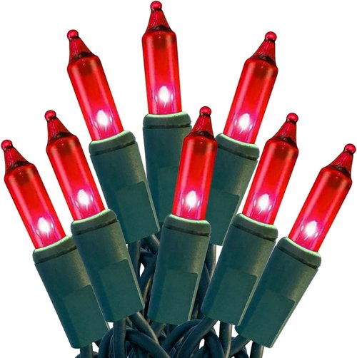 HISHINY Christmas Lights - 100 Count Red String Lights | UL Certified for Indoor & Outdoor Decor (21 Feet)