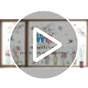 Wild Flowers Window Clings - Double-Sided PVC Decals, 9 Sheets