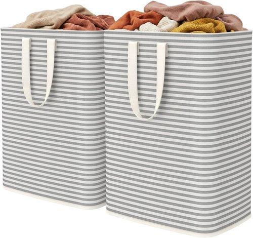 Lifewit Laundry Basket - 65L Collapsible Hamper with Reinforced Handles | Waterproof Design in Grey