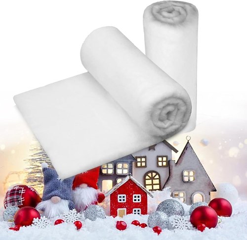 Fake Snow Blanket by [Brand Name] - 3 X 8 Ft Soft Fluffy Artificial Snow for Holiday Decor