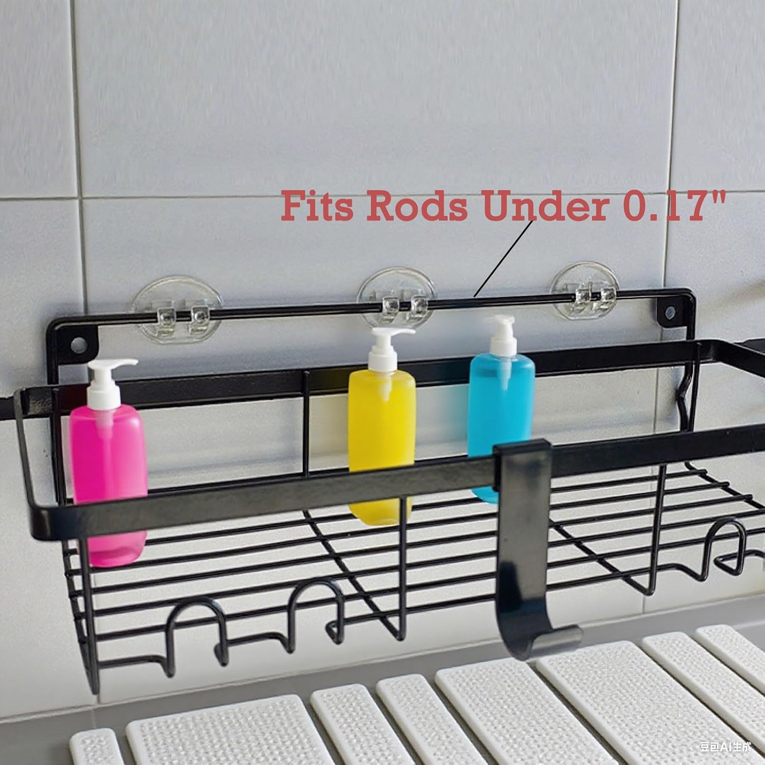 Skiennix Shower Caddy Adhesive Replacement - Strong Transparent Pads for Bathroom & Kitchen Storage