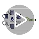 Schliersee 18 OZ Blue Geometric Porcelain Coffee Mug Set of 6 – Large Microwave Safe Drinkware