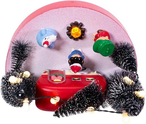 Kurt Adler 7-Inch Musical Peanuts Camper Scene - Battery-Operated Table Decor Piece