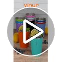 16 oz Stainless Steel Pint Cups - Set of 4 Colorful Stackable Metal Glasses