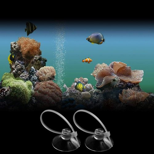 FEBSNOW Aquarium Suction Cups - 30 PCS Adjustable Clips for Fish Tank Plants & Moss Binding (10)
