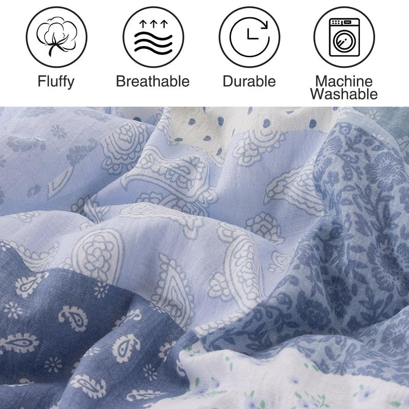 Holawakaka Floral Comforter Set Queen 6 PCS Bed in a Bag Yellow Flowers Printed on Grey - Ultra Soft Microfiber Botanical Bedding Sets Lightweight Boho Bed Comforter Set for All Season