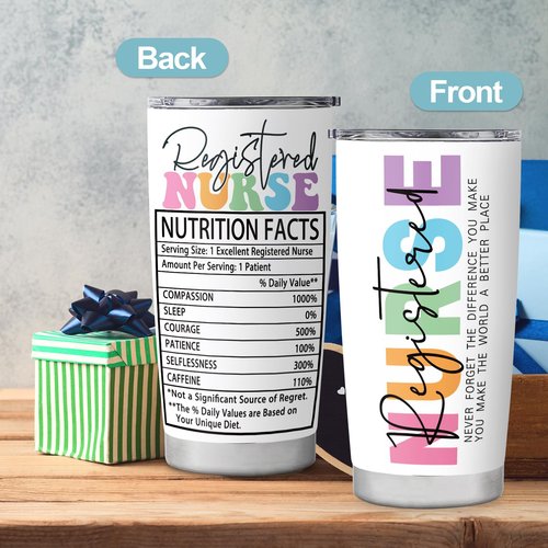 BDANTUMBLER RN Gifts for Nurses RN Graduation Appreciation Retirement Gifts Registered Nurse Gift Coffee Tumbler Mug 20oz