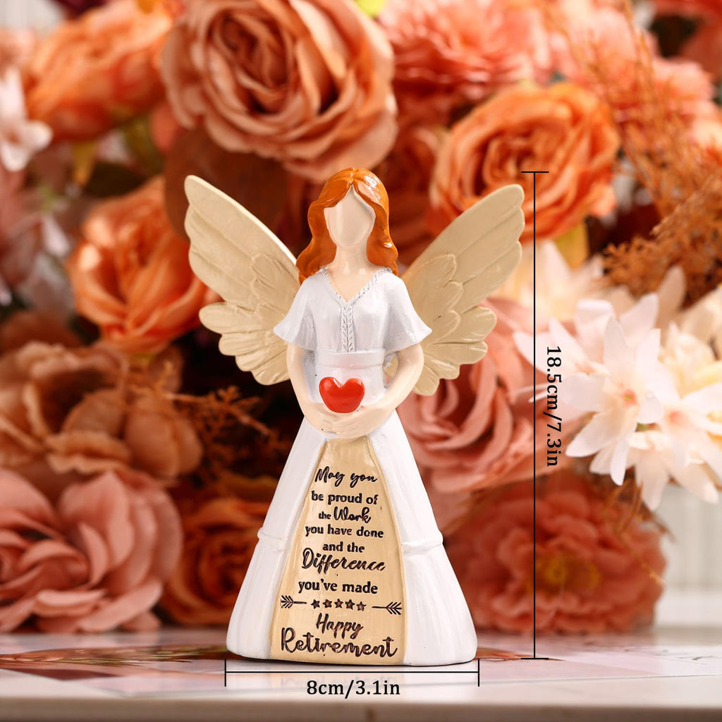 Retirement Gift for Women - Handcrafted 8" Retirement Angel Figurine | Perfect for Coworker Celebrations