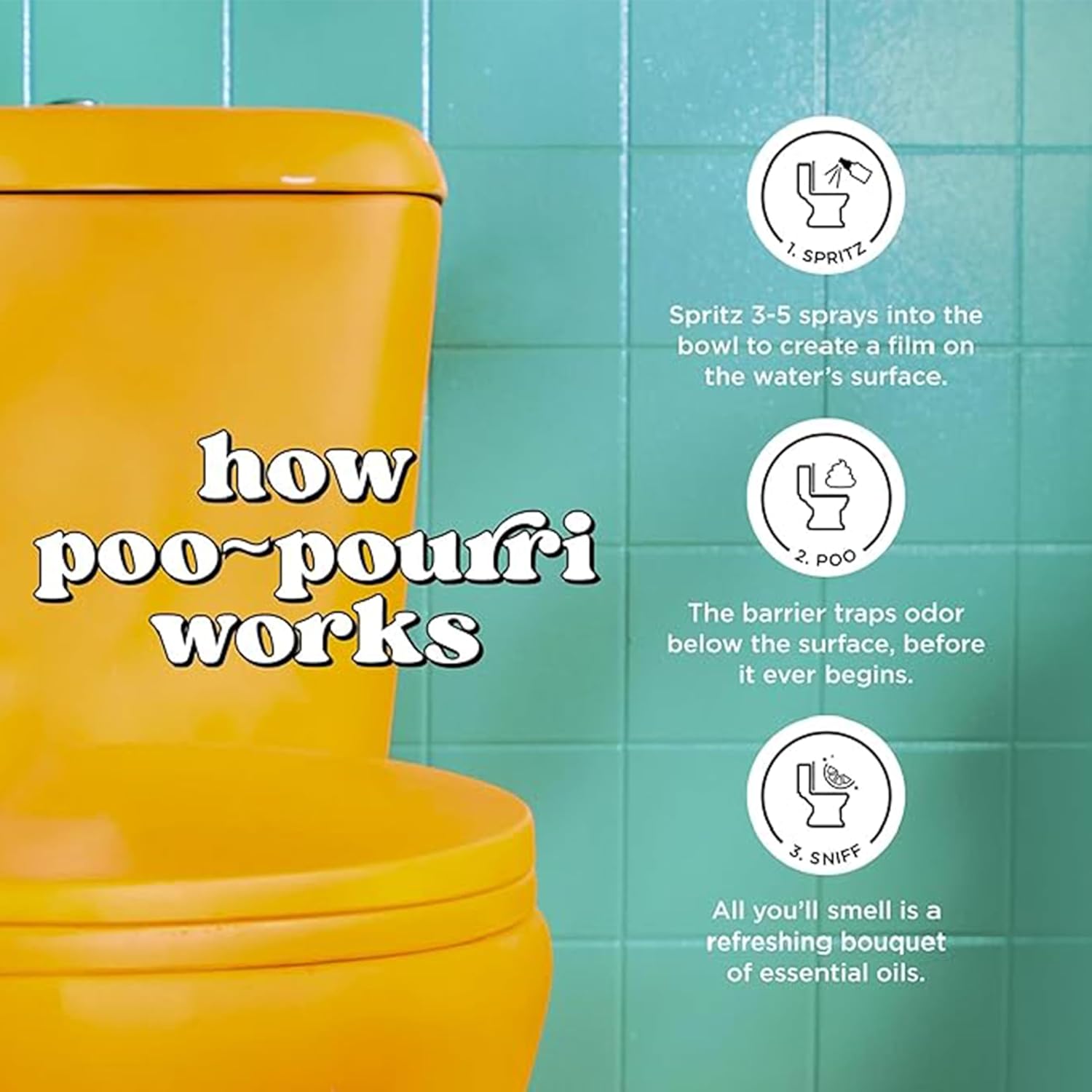 Poo-Pourri Toilet Spray - Balsam Bum Scent | 2 Ounce Pack of 2 - Freshens Bathroom Odors