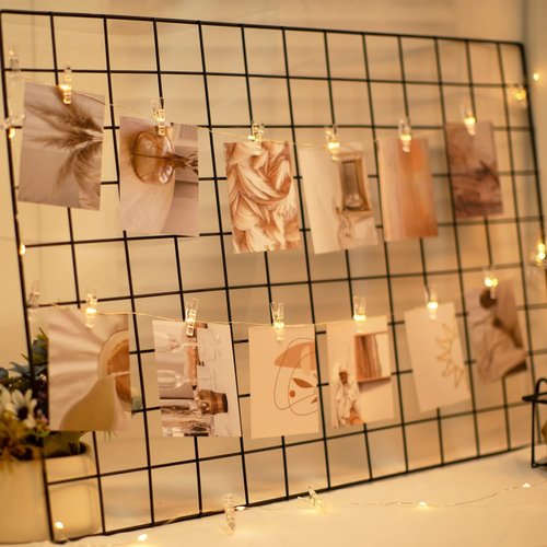 LUSHARBOR Fairy String Lights - 33FT Photo Clips with 51 Clear Clips for Room Decor & Events