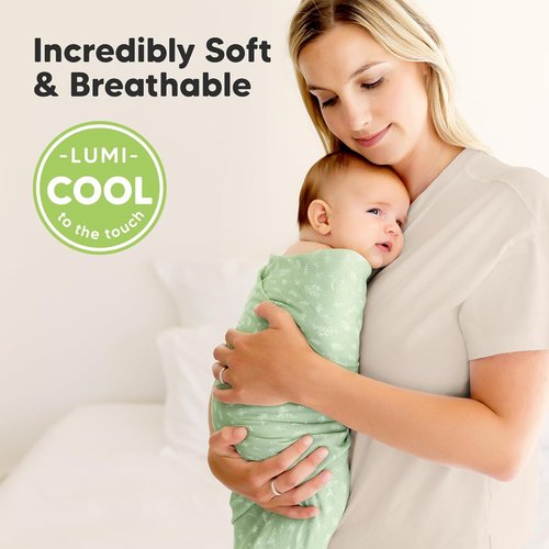 Bloom Organic Muslin Swaddle Blankets - Soft & Breathable 4-Pack for Newborn Boys & Girls