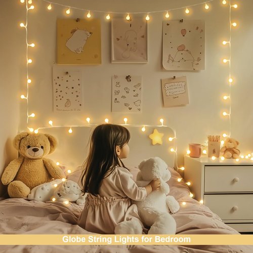 JMEXSUSS Battery Operated Christmas Lights - 100 LED Waterproof String Lights | 33ft Warm White with Remote Timer