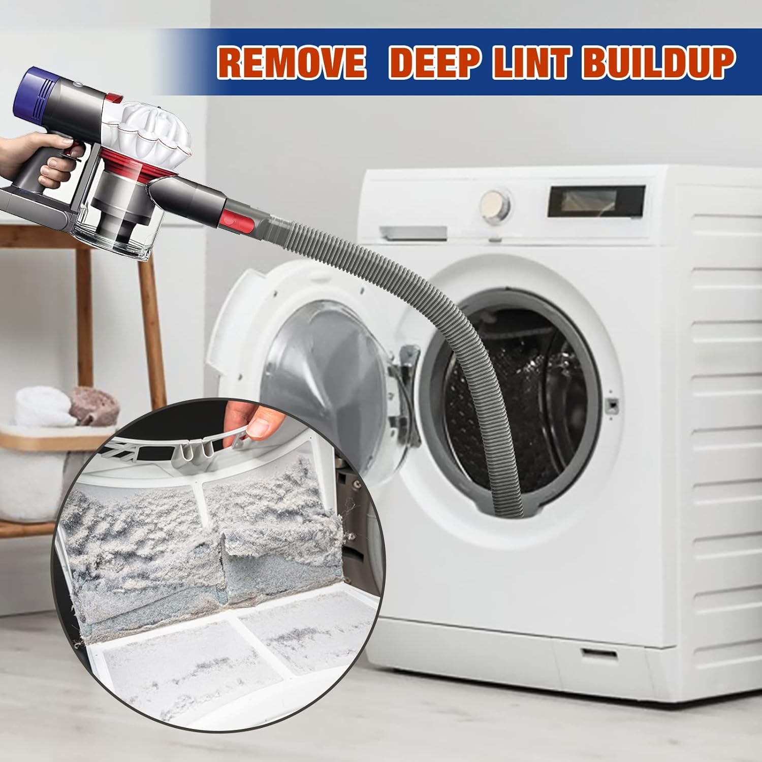 Sealegend Dryer Vent Cleaner Kit - 2 Flexible Brushes for Dyson V7, V8, V10, V11, V15 & More