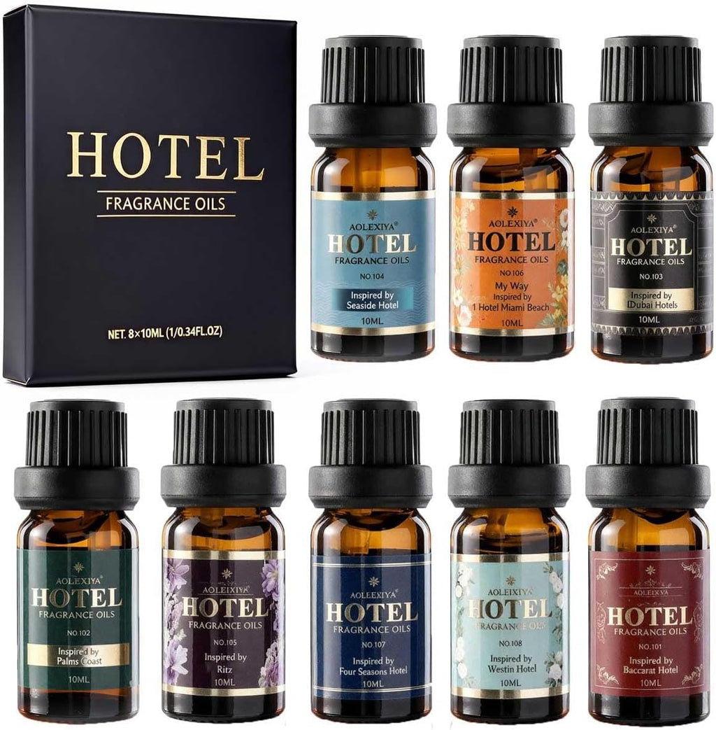 Skiennix Hotel Diffuser Oil Gift Set | 5-Star Inspired Fragrance Collection - My Way, White Tea, Baccarat, Dubai, Beachfront Villa
