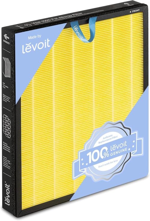 LEVOIT Vital 100S-P Air Purifier Filter - HEPA & Activated Carbon for Pet Allergies | 1 Pack, Yellow