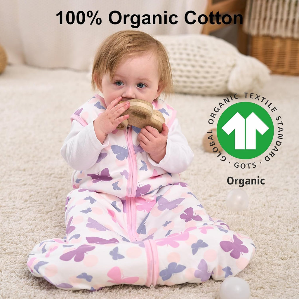 Yoofoss Baby Sleep Sack - 1.5 Tog Organic Cotton Wearable Blanket for 18-24 Months | Warm & Comfy