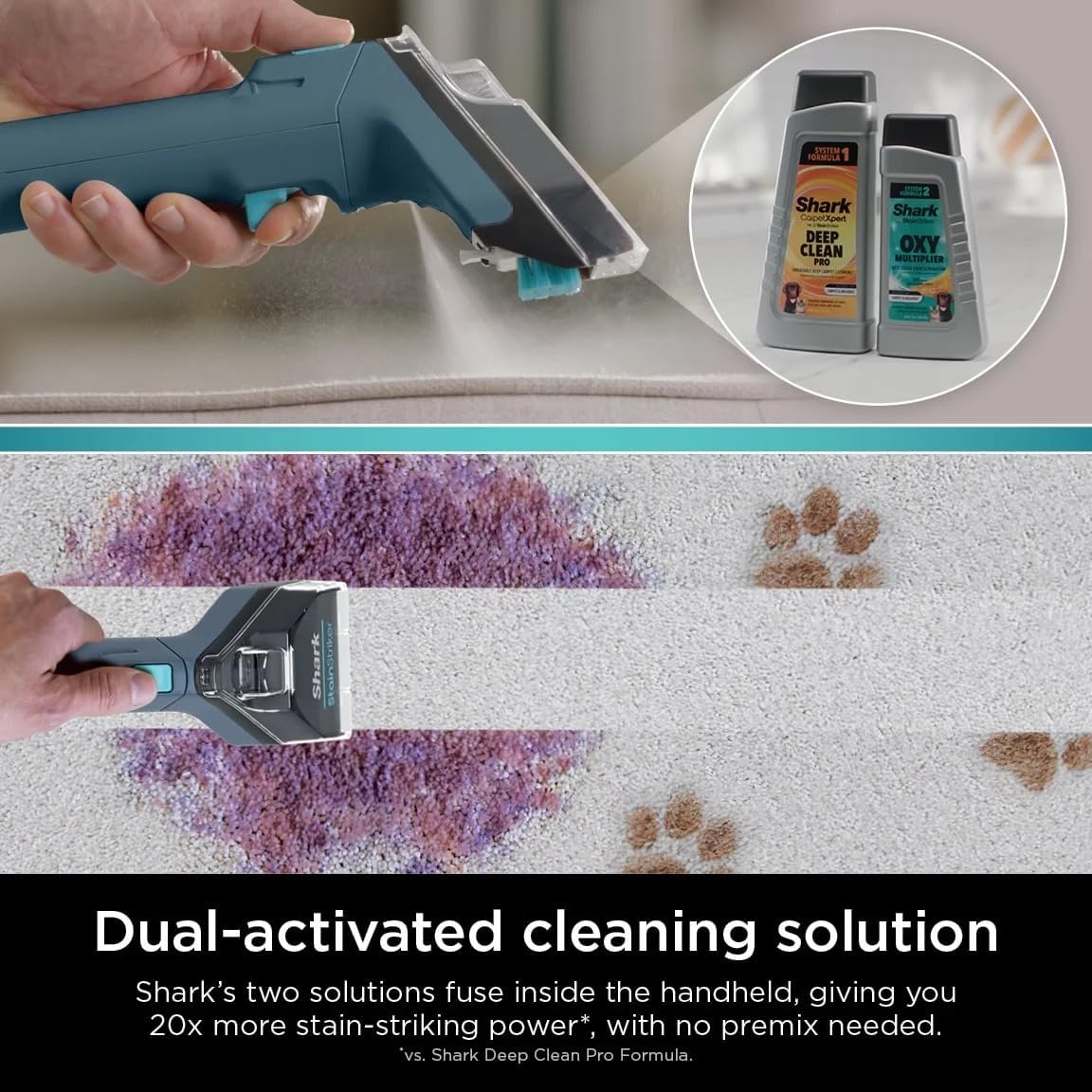 Shark CarpetXpert Upright Carpet & Upholstery Cleaner - Stain Striker Technology | Navy