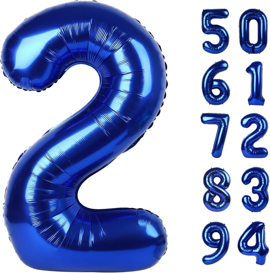 Number 2 Balloon - Night Blue 40 Inch Birthday Decoration | Perfect for Second Birthday Celebrations