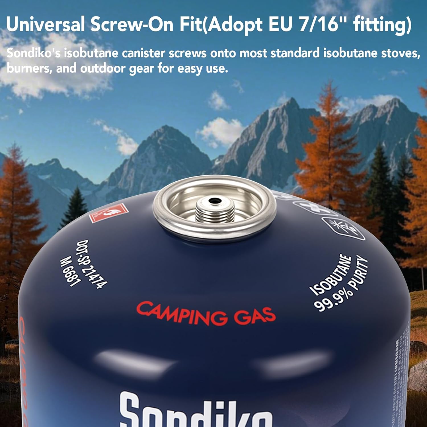 Sondiko Iso Butane Fuel Canister - 100g Pack of 2 | High-Efficiency Fuel for Camping & Outdoor Use