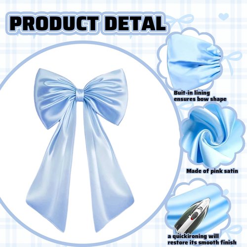 Large Blue Bow Decor by [Brand Name] - Perfect Birthday Party Backdrop & Wall Decorations