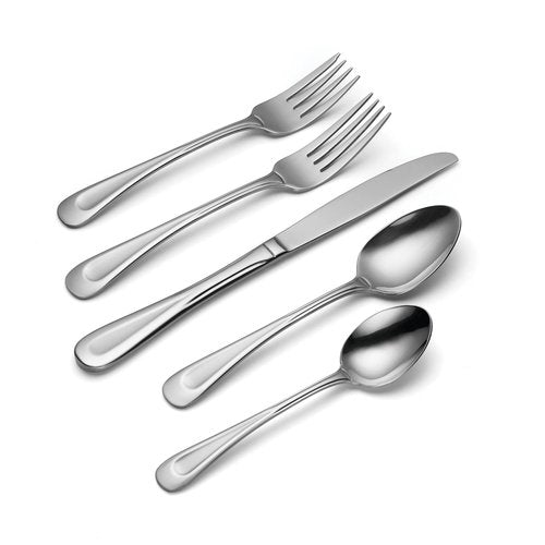 Oneida Satin Sand Dune 12 Piece Everyday Flatware Set, Service for 4 , 18/0 Stainless Steel, Silverware Set, Dishwasher Safe