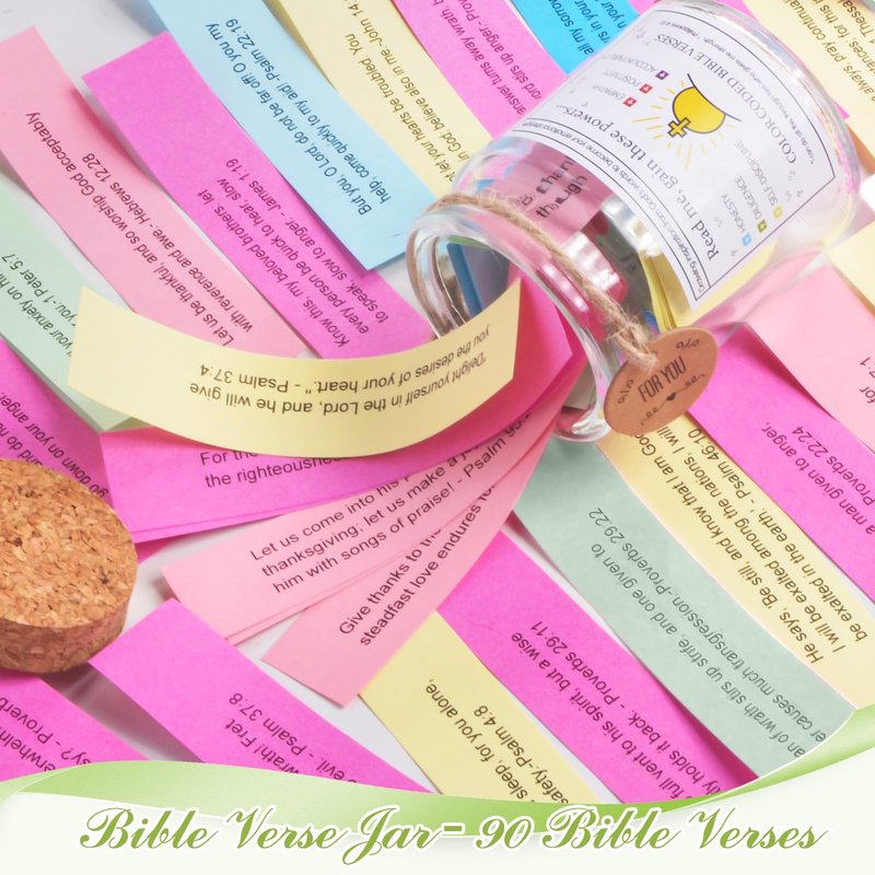 Religious Gifts - 6pcs Inspirational Christian Gifts for Women with Bible Verse Jar, Christian Gifts for Women Faith Based Catholic Christmas for Mom Sisters (Religious Gifts)