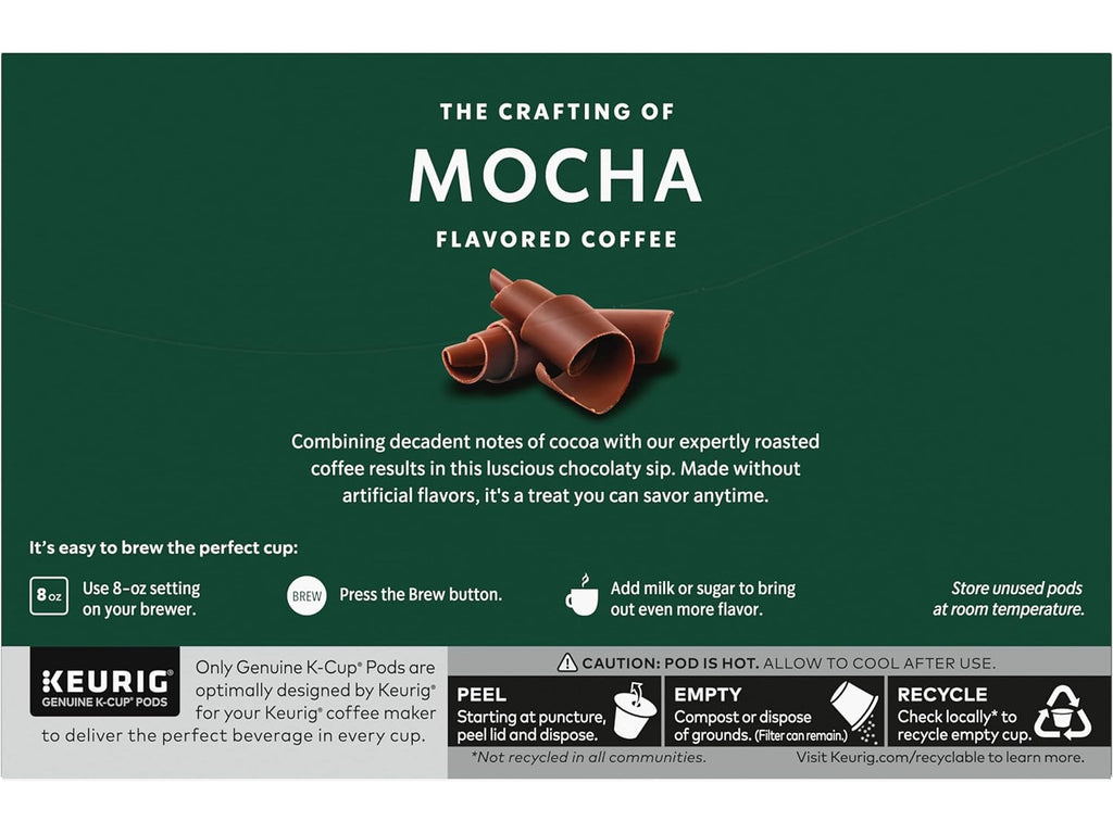 Starbucks K-Cup Mocha Coffee Pods - Rich Chocolate Flavor | Pack of 2 Pods