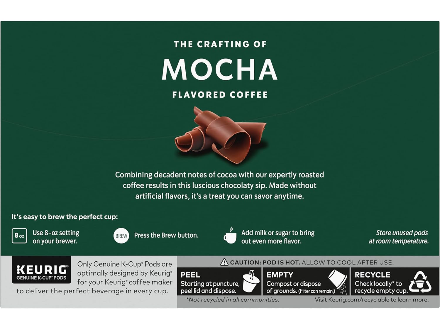 Starbucks K-Cup Mocha Coffee Pods - Rich Chocolate Flavor | Pack of 2 Pods