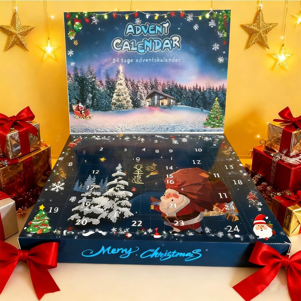 Survival Kit Advent Calendar for Men 2025 - Christmas Countdown with Explorer Tools & Outdoor Gear
