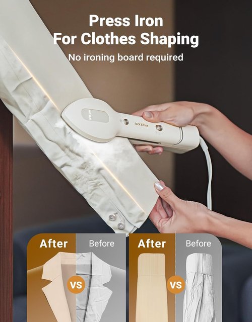 Jack & Rose Travel Steamer - Portable Clothes Steamer Heats Up in 15 Seconds | 110-220V