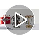 360° Rotating Sunglasses Organizer Stand with Jewelry Tray - Gold