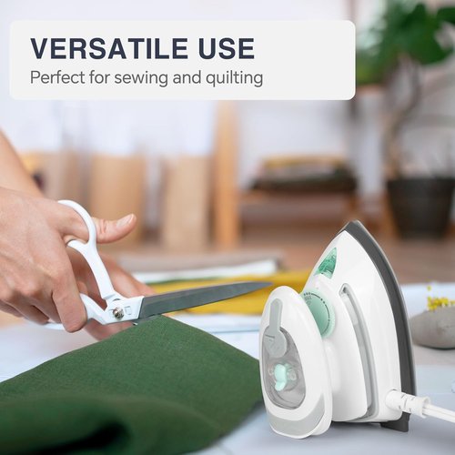Beautural Mini Travel Steam Iron - Dual Voltage, Temperature Control, Non-Stick Soleplate | Ideal for Sewing & Quilting
