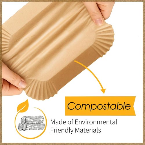 Bella Air Fryer Liners - Rectangle Paper Liners for 4QT Air Fryers | 200PCs for Easy Cleanup