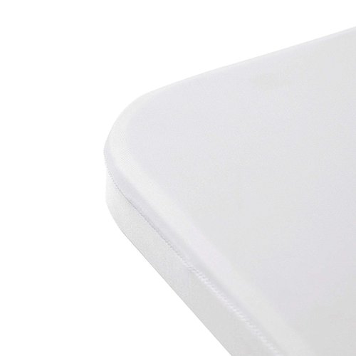 Peomeise 6FT Spandex Table Cover Rectangular Stretch Spandex Tablecloth (White,6FT)