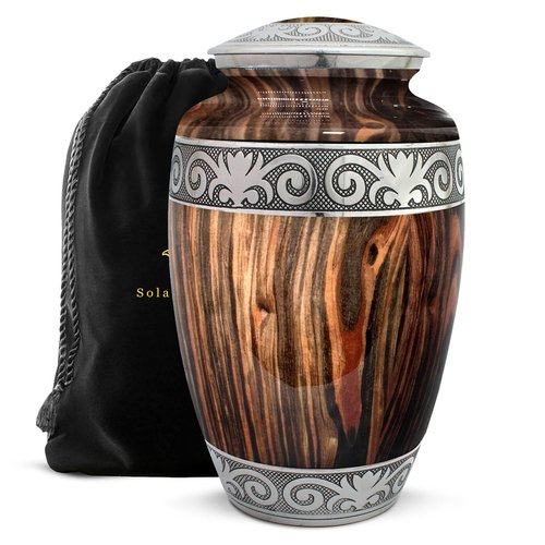 Urn for Human Ashes – Cremation Urn for Adult Ashes, Large 200 Cu in Funeral Urn – Premium Memorial Urn to Lovingly Honor a Life & Legacy (Espresso Wood, Large)