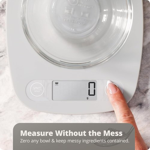 Greater Goods Food Scale - Digital Kitchen Scale with 1g Precision, Easy-Tare & Quick Conversion | Slim, Durable & Portable Design for Cooking & Baking