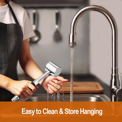 Bofuyuan Meat Tenderizer Mallet - Lever Labor-Saving 304 Stainless-Steel Meat Tenderizer Tool for Tenderizing Chicken, Beef, Pork
