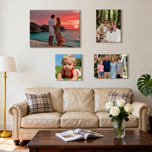 **High-End Custom Canvas Prints by [Brand Name] - Solid Wood Frame, Ready to Hang | Perfect Gift for Weddings, Home, Pets, Travel Photos (11"L x 14"W)**