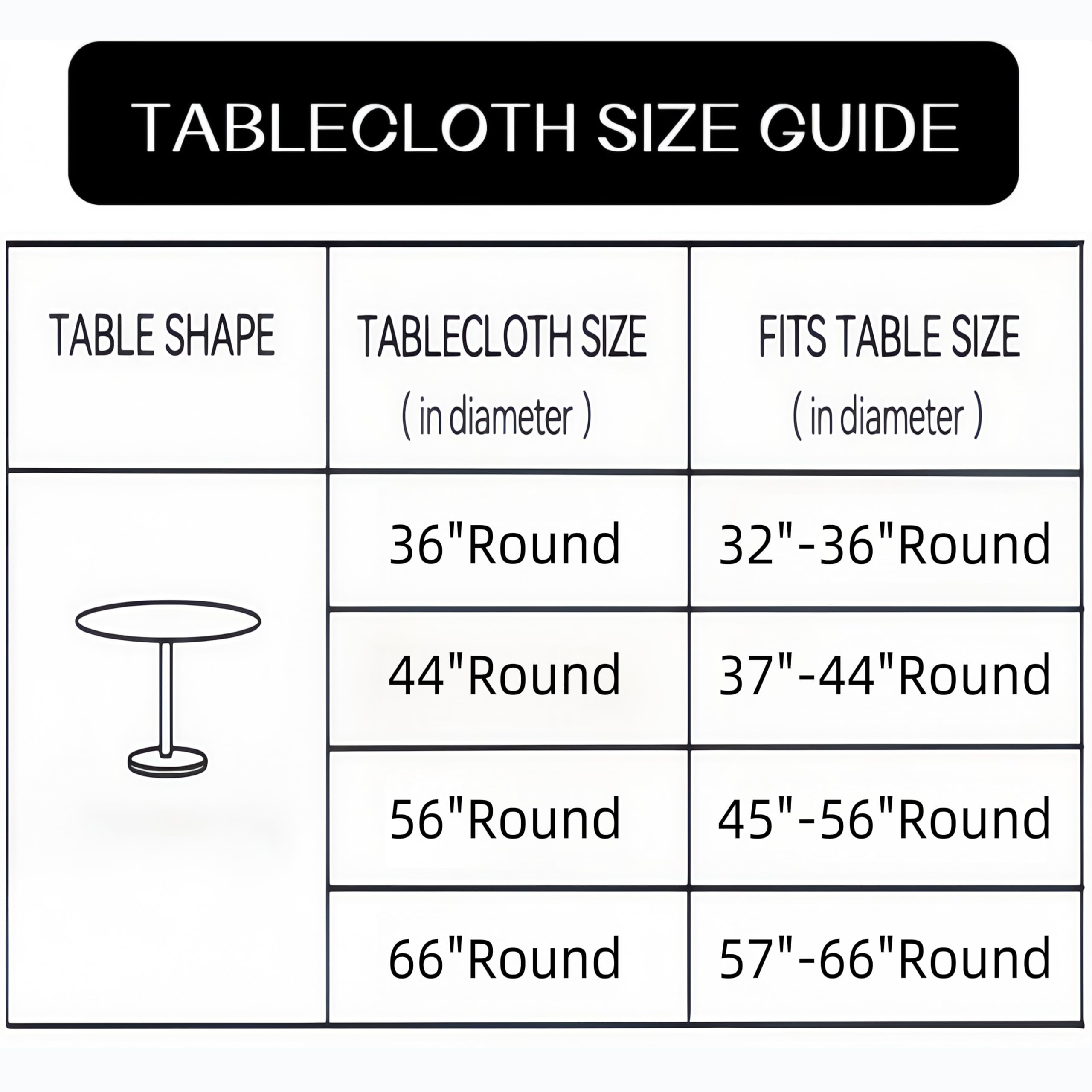 Walrus Clear Round Vinyl Fitted Tablecloth Waterproof Oilcloth Heavy Duty Elasticized Table Cover Elastic Edge Design Plastic Tablecloth Protector for Round Table