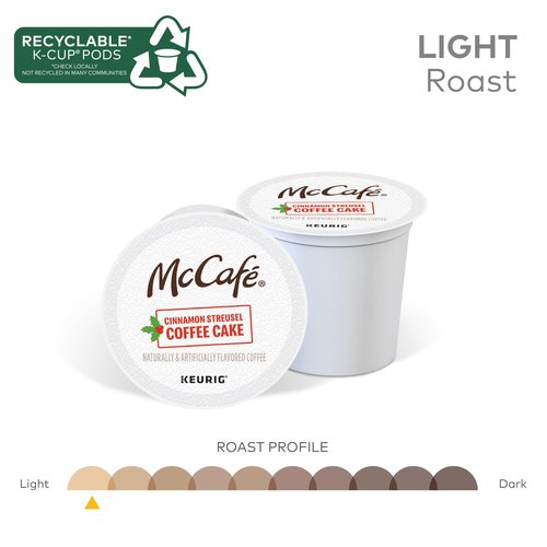 McCafe Cinnamon Streusel Coffee Cake Coffee, Keurig Single Serve K-Cup Pods, 96 Count