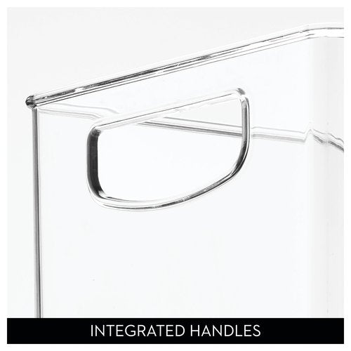 iDesign Stackable Clear Plastic Bin - Kitchen Organizers and Storage for Fridge and Pantry, 6-Pack