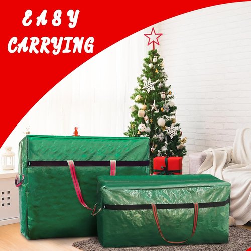 Christmas Tree Bag - Waterproof & Tearproof Storage for 4FT/5FT Trees | Easy Transport & Organization in Green