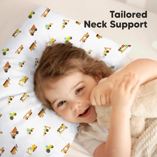 KeaBabies Toddler Pillow - Jumbo 14x20 Soft Organic Cotton for Comfortable Sleep | Machine Washable, Ideal for Travel